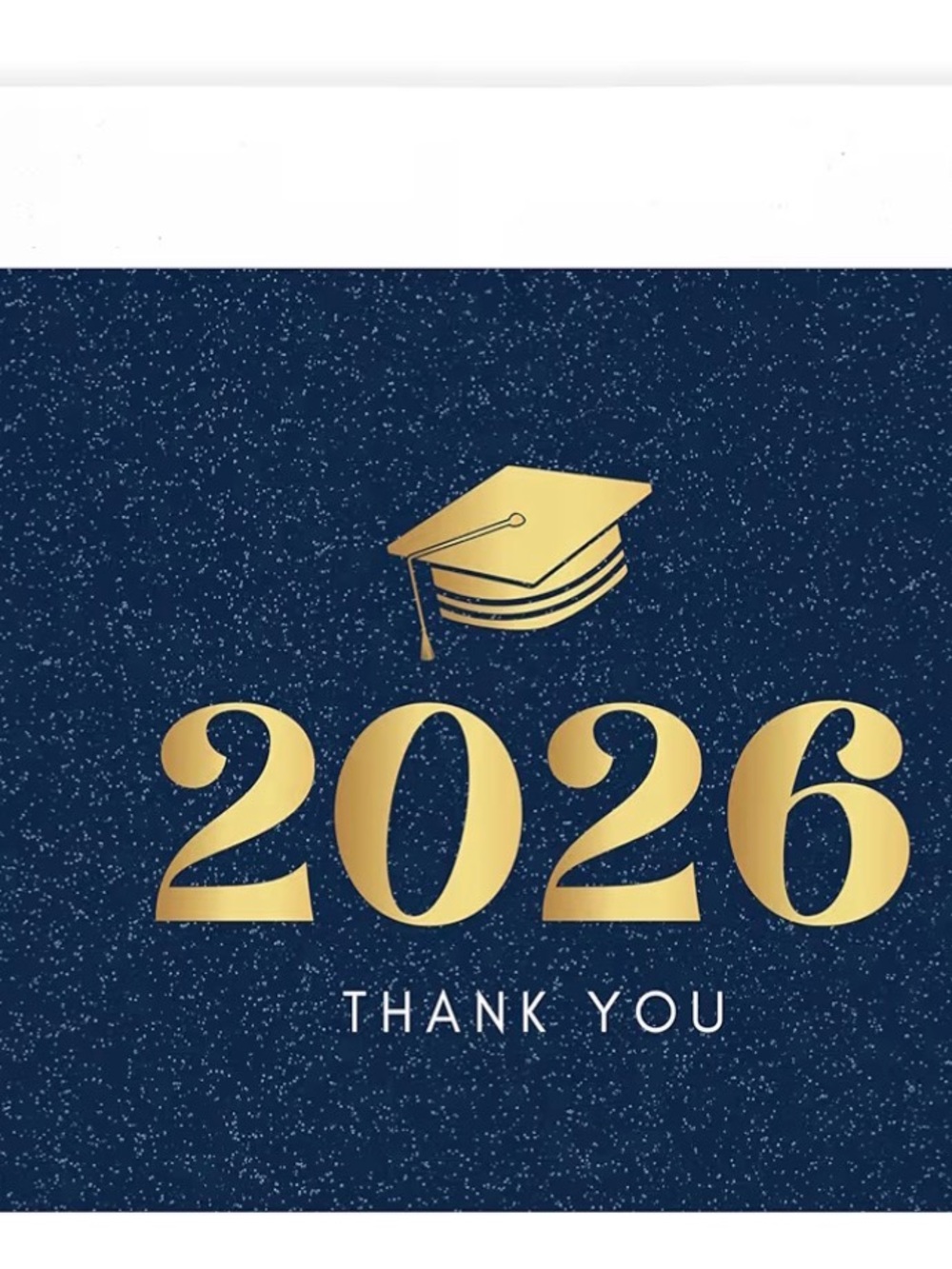 2026 Gold & Navy Graduation Thank You Cards - 20